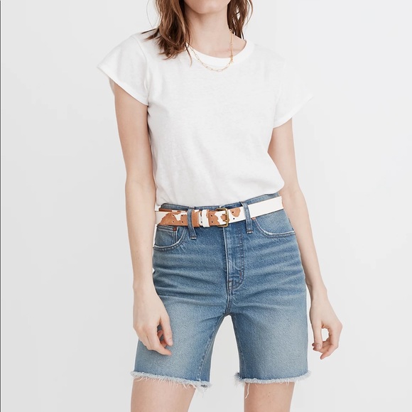 Madewell Pants - MADEWELL High-Rise Mid-Length Denim Shorts in Bonet Wash Size 27 NWT
